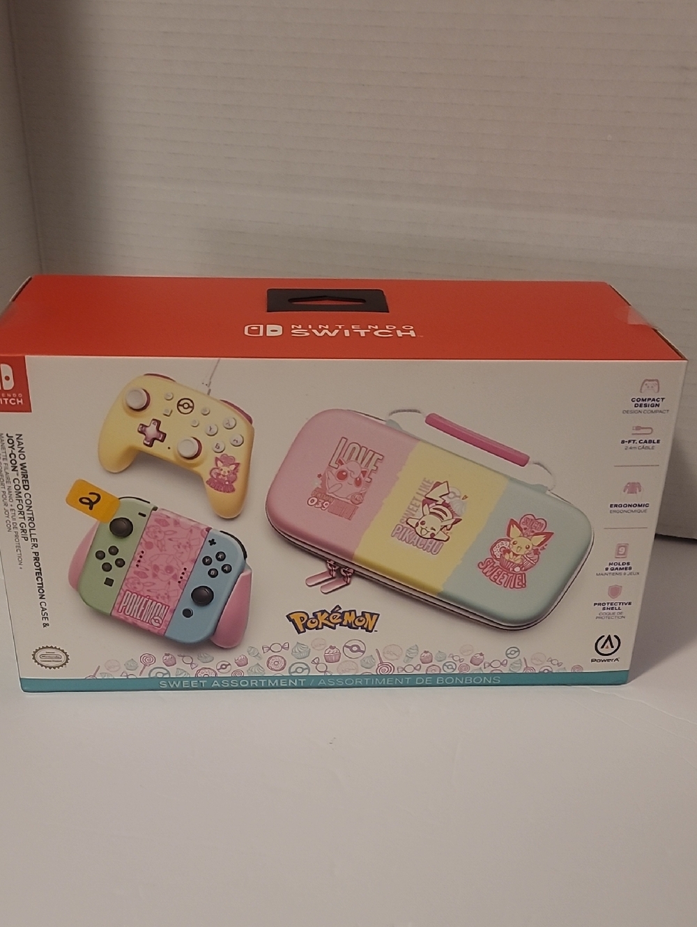Nintendo Pastel Pokémon Travel Case & Joy-Con Controllers